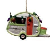 Camper with Christmas Lights